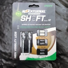 Nockturnal Shift NT-811 Green Lighted Nocks 2-Pack NEW Universal Fit Archery