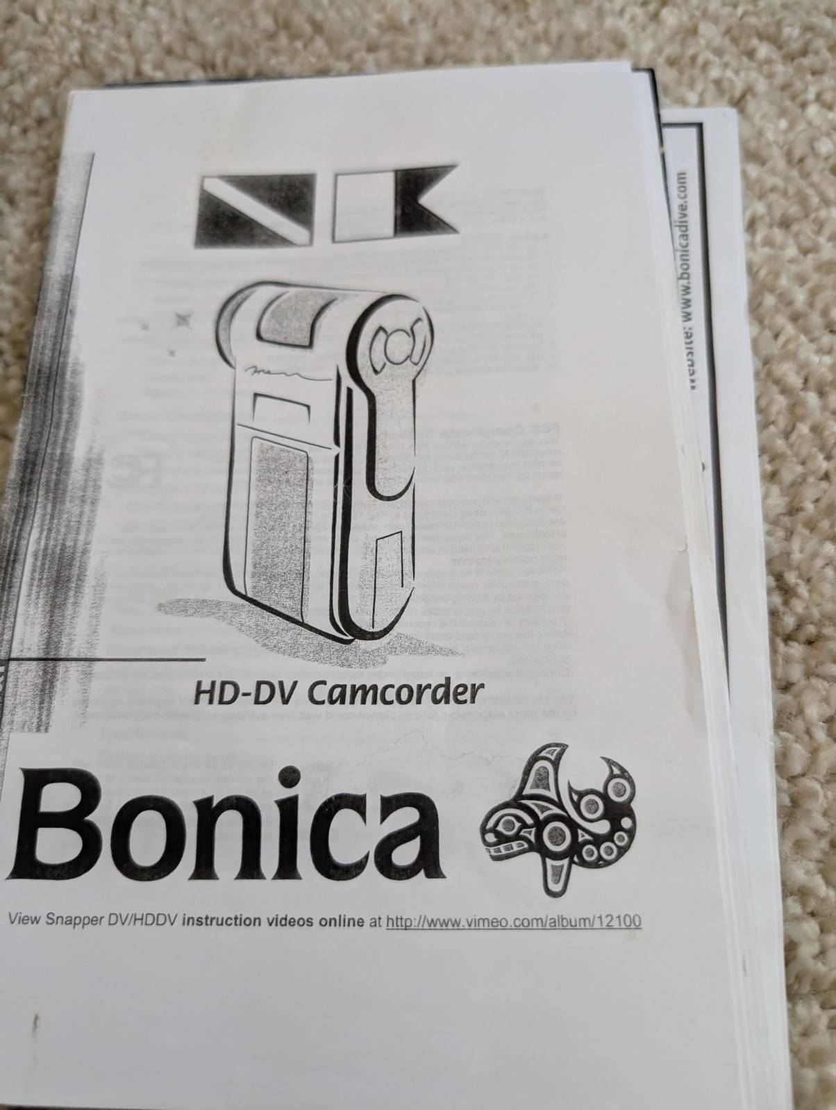 Bonica Underwater Dive Recorder and accessories w/ Storm Case