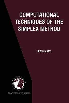 Maros - Computational Techniques of the Simplex Method - New paperback - X555z