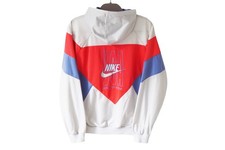 Vintage NIKE USA Track Jacket Hooded Full Zip Size S 90s sport white