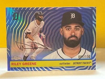 2025 Topps Chrome Platinum Riley Greene #30 Blue Vibrations 87/150 Detroit Tiger