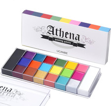 UCANBE Athena Face Body Paint Oil Palette, 20 Colors Large Black White Professio