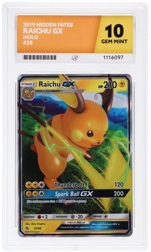 Raichu GX 20/68 ACE graded card