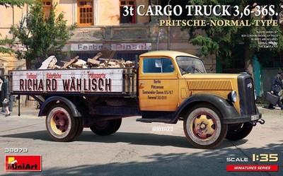 (M) Miniart MT38079 - 1:35 3t Cargo Truck 3,6-36S Pritschenw. - Neu