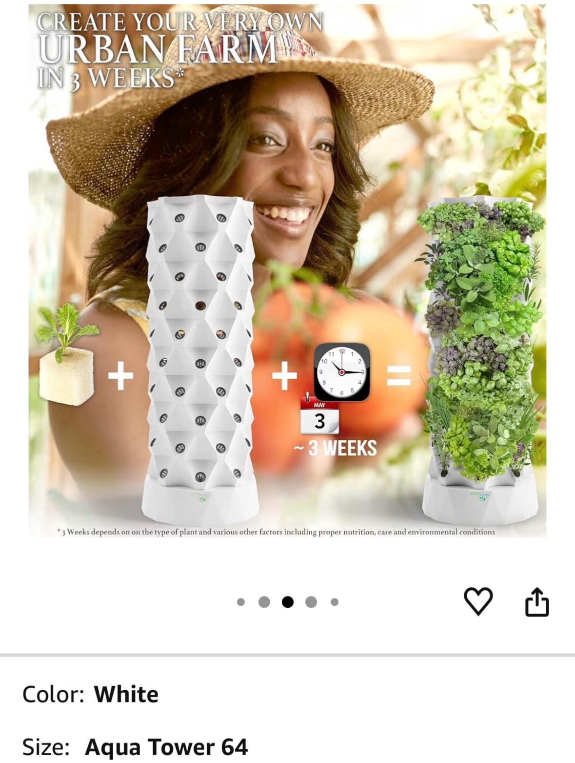 Nutraponics Tower Garden – Entry-Level Hydroponic Growing System for 64 Plants