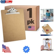 Recycled Wood Clipboard, 6 Inch Clip, 1 Pack Clipboard, Letter Size 9 x 12.5 ...