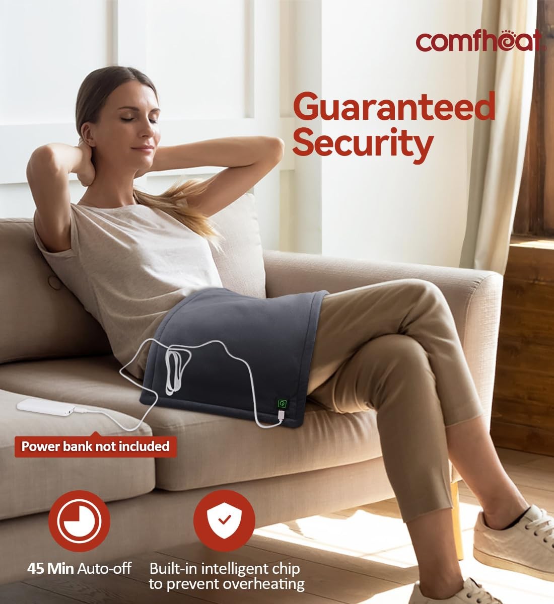 USB Heating Pad 5V Heated Travel Blanket Pads for Car Airplane FSA HSA Elig