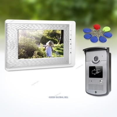 7inch Video Door Phone Intercom System with LCD Color Screen for Home Security