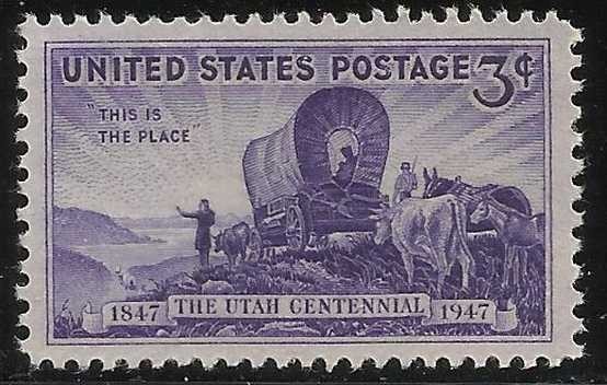 1947 Utah Centennial 3 cents US Postage Stamp Scott #950  MINT
