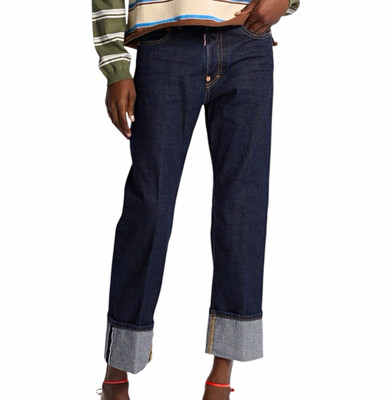 DSQUARED2 Cool Girl Cropped Jeans IT 42 Japanese Selvedge Denim NWT