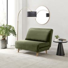 **Seconds** Bobby Green Jumbo Corduroy Single Folding Sofa Bed Chair