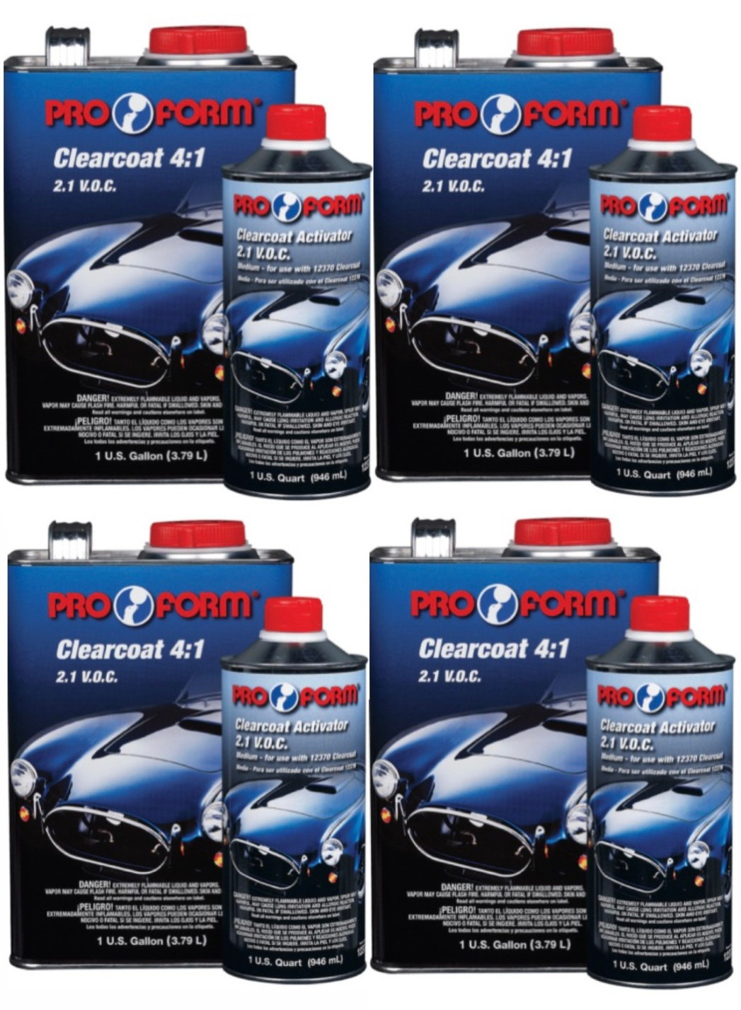 ProForm Clearcoat 4:1 Low V.O.C. Gallon CASE (4) Free Shipping!!