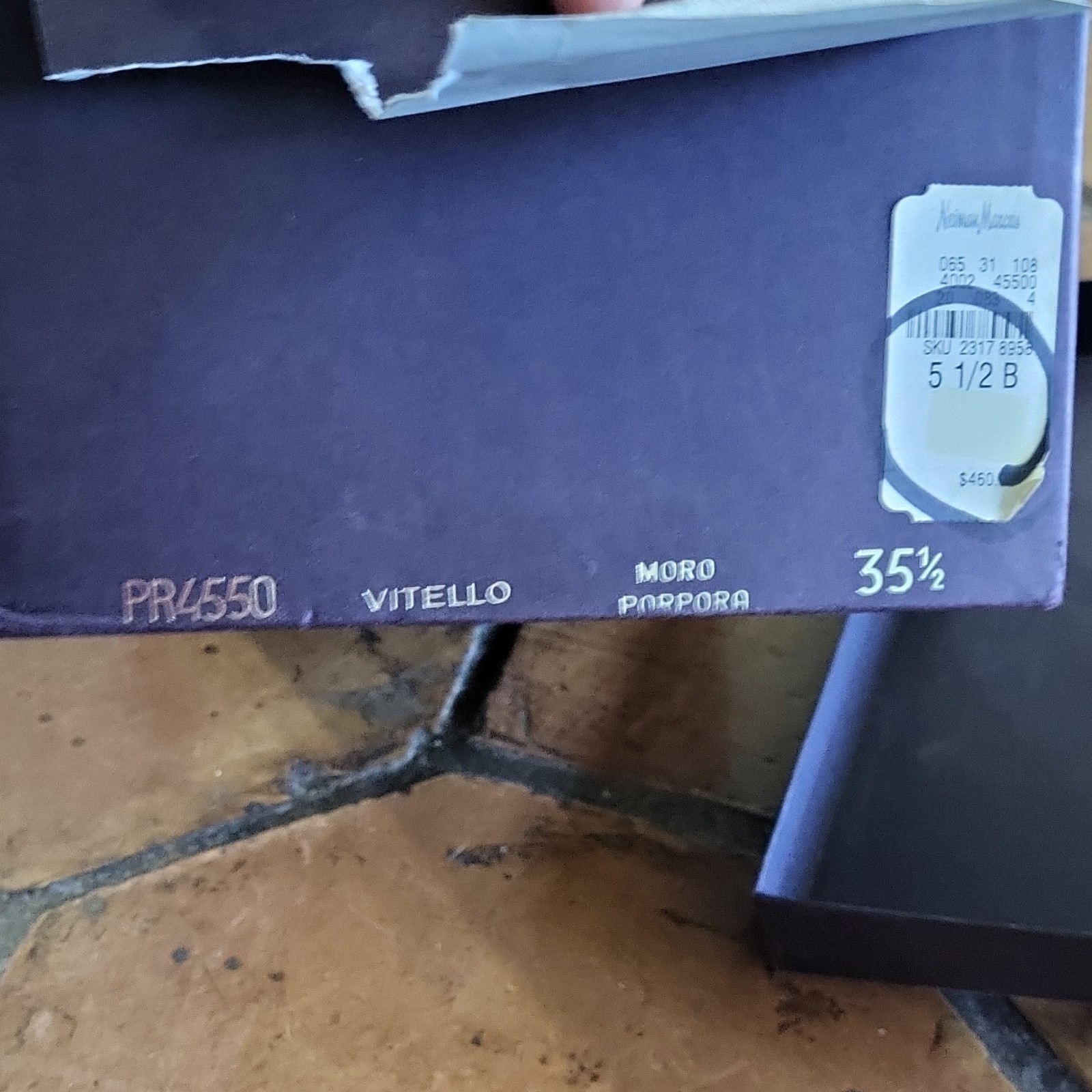 PRADA Geometric Pattern Slingback Brown White Lea… - image 5