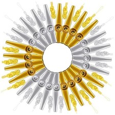 24 Pcs Gold and Silver Metal Kazoo with Lanyards Musical Instruments Mouth