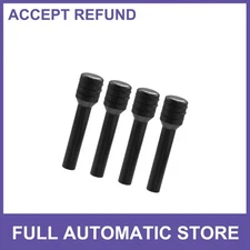 4pcs Car Door Lock Knobs Interior Door Lock Knob Aluminum Alloy Universal Black