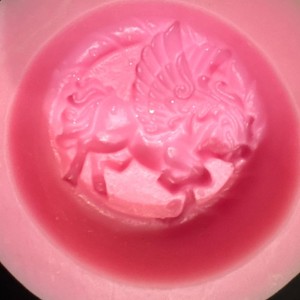 Pink Silicone Pegasus Soap Mold for Resin, Chocolate, Plaster, Wax Crafts