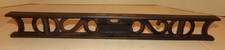 L. S. Starrett Vintage 18" Ornate Cast Iron 3 Bubble Level Athol Machinist Tool