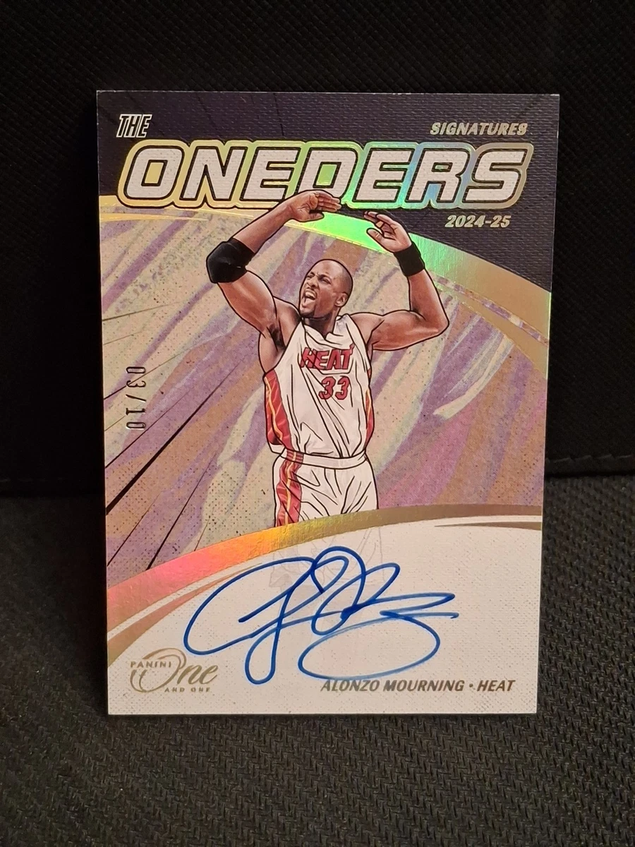 Panini Alonzo Mourning Basketball Autographed Sports Trading Cards