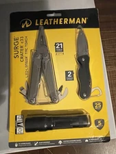 LM20 Leatherman Surge Crater C33 + LED Lenses Tac Torch W/ Sheaths