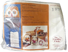 Owl Towel Holder 1912 Creative Circle ACOC 1836 kit NEW 1981 yarn Vintage 80s