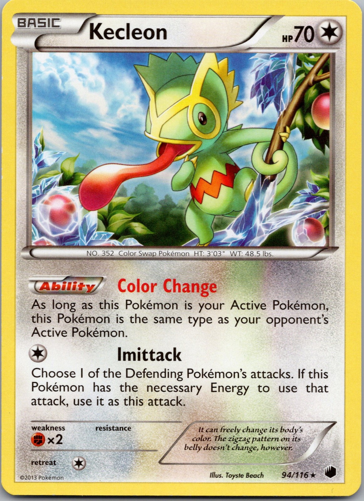 Kecleon Rare Plasma Freeze 94/116 NM