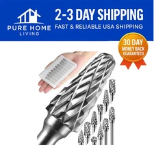 Professional-Quality 10 Pcs Carbide Burrs For Engraving, Cutting, and Polishing