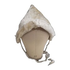 Vntg Baby Faux Fur Bonnet Child handmade Oyster Color Gorgeous