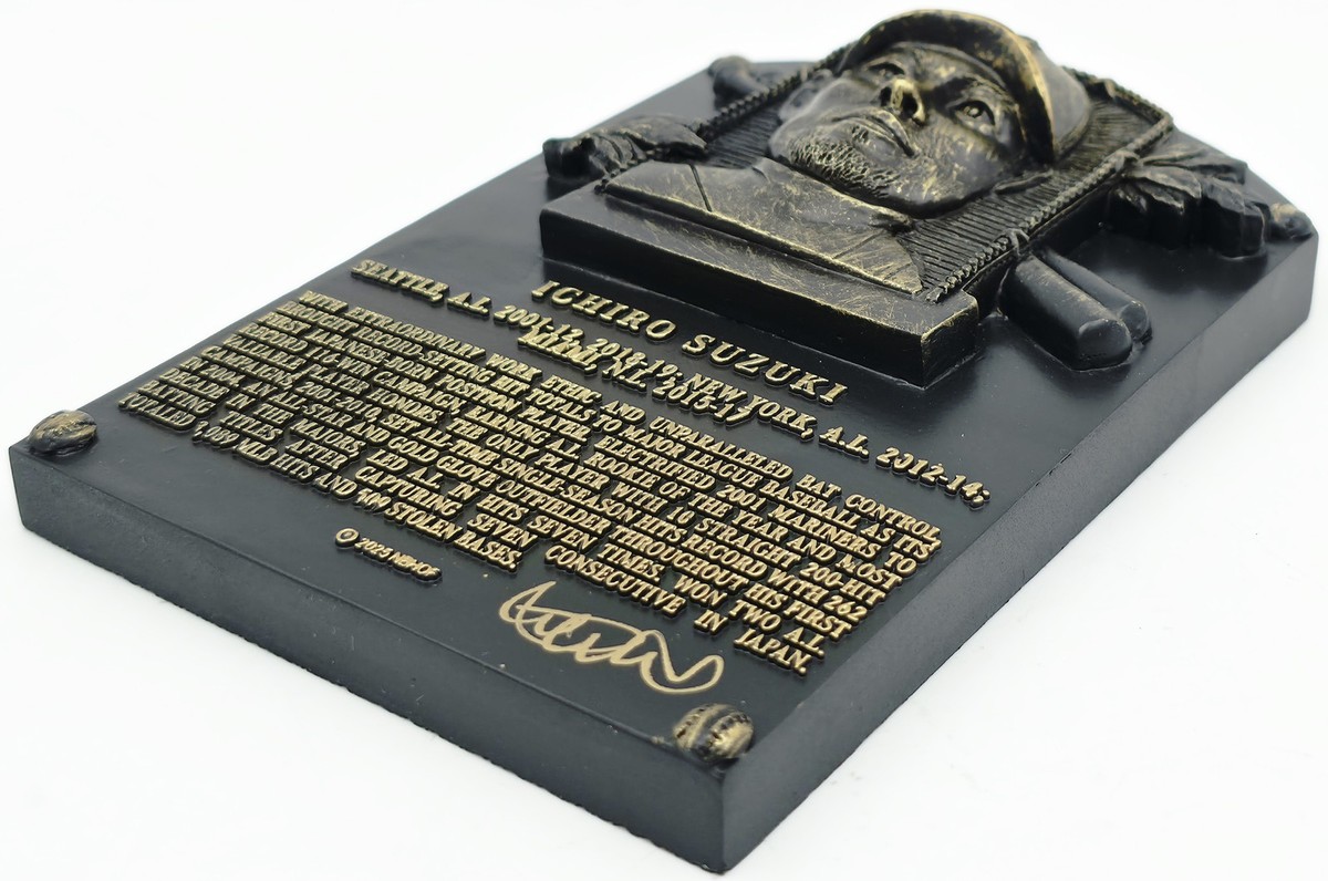 Ichiro Suzuki Signed Replica HOF Plaque Seattle Mariners IS Holo