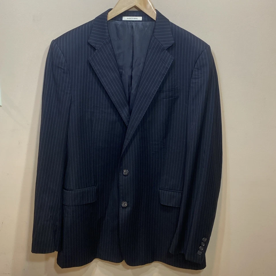 Traje de lana a rayas negras LAUREN Ralph Lauren ajuste 42L M a L pantalones para hombre 33x34 Foto 2 de 4