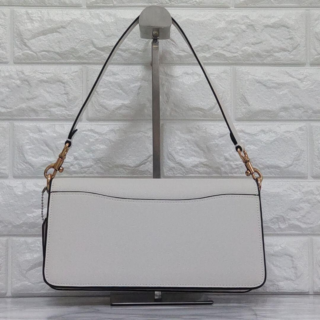 COACH Tabby 26 Shoulder Bag Crossbody White Brass Leather
