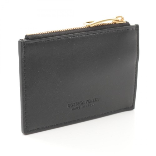 BOTTEGA VENETA Maxi Intrecciato Monedero 681009VCQC48425 Cuero Negro NUEVO - Imagen 2 de 5