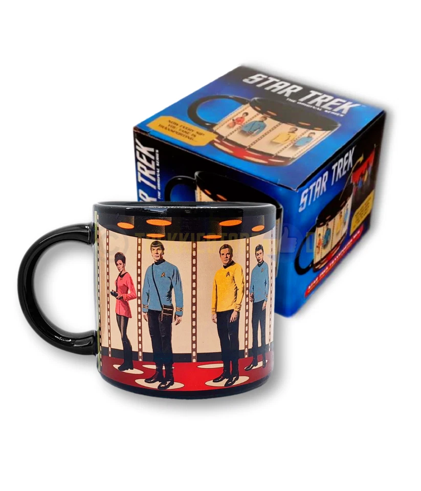 Star Trek Transporter Tasse Thermo Effekt Mug Kirk, Spock, Uhura, McCoy - Bild 3 von 3