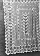 Valencia Lace Tablecloth 60 x 84 White Cotton Blend Diningroom Wedding Kitchen