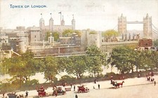 B115 England The Tower of London Cars postcard