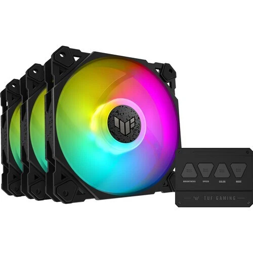 ASUS TUF (3-Pack) Gaming TF120 ARGB 120mm PWM Fans with Controller