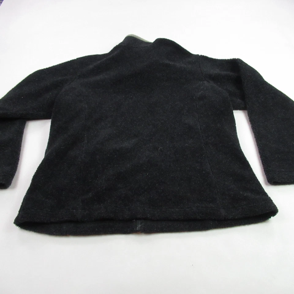 Cabelas Jacket Womens XL Black Fleece Long Sleeve Full Zip Pockets High Neck - Image 4 of 4
