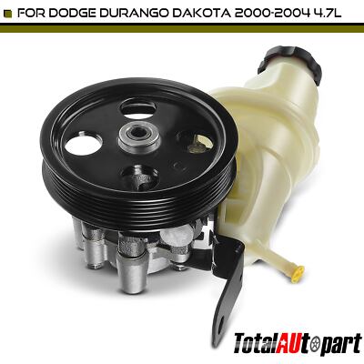 Power Steering Pump w/Reservoir & Pulley for Dodge Durango Dakota 2000 2001-2004