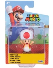 NEW Jakks 42541 RED TOAD 2.5 Inch Mini-Figure Super Mario Bros Nintendo