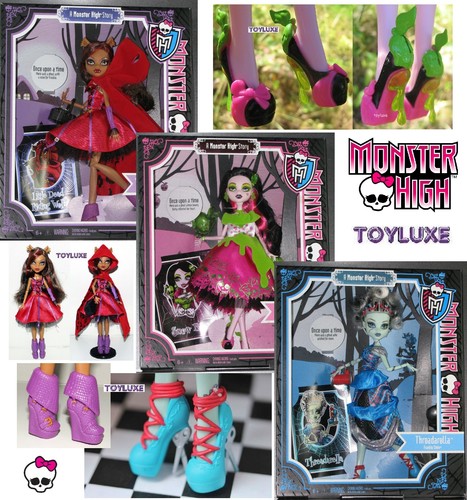 Monster-High-Story-SCARY-TALES-3-Fairy-Doll-Set-RARE-Frankie-Draculaura-Clawdeen