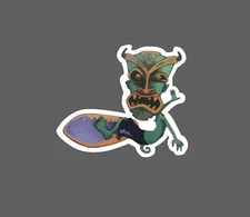 Tiki Surfing Sticker Shredding Waterproof Surf Ocean Beach Gift NEW