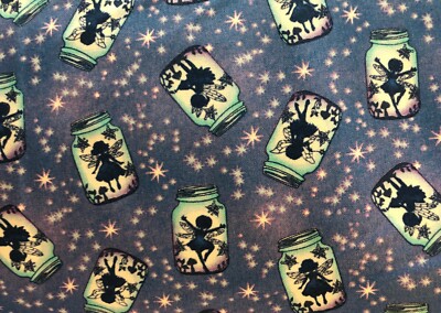 1 Yard Of Fairy Land Fairy's In Jars  Fabric 100% Cotton By Studio E Fabrics