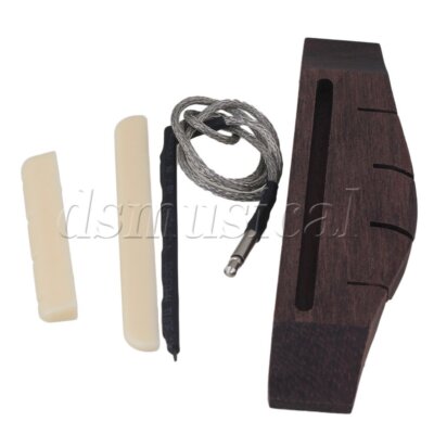 Ukulele Guitar and E-acoustic Rosewood Bridge Plastic Saddle  Guitar Parts