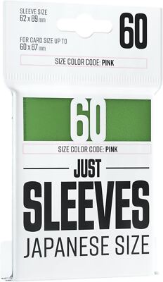 GAMEGENIC JUST SLEEVES JAPANESE SIZE GREEN (60CT)