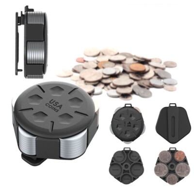 ZD Portable US Car Coin Holder Carry Organizer Storage Box Change Container