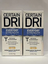 Certain Dri Everyday Strength Clinical Antiperspirant & Deodorant, Solid 2 Pack