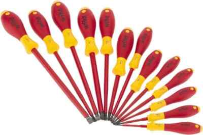 Wiha 13 Piece Insulated Slotted & Phillips Screwdriver Set Blade Sizes: Width...
