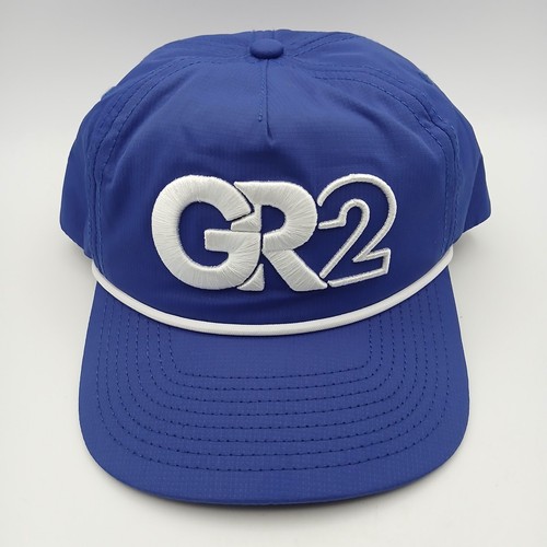 GR2 Hat Trucker Cap Snapback Blue Large White Script Rope The Toast at