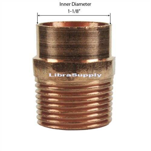 Libra Supply 1 inch,1'', 1-inch Wrought Copper Male Adapter, CxMIP, 5pcs