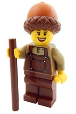 NEW LEGO ACORN WOMAN MINIFIG peasant castle medieval costume female farmer