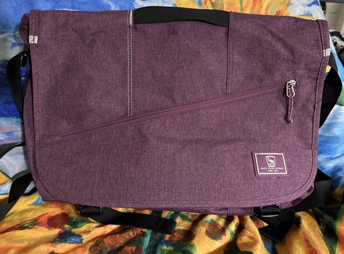 OIWAS Messenger Bag Satchel Canvas 15 Inch Laptop Shoulder Briefcase Purple,Huge